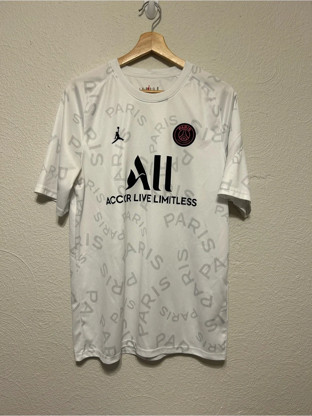 PSG Paris Saint-Germain Football Soccer Pre-Match Jersey Jordan Men’s Size Large